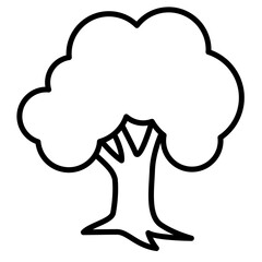 Tree icon for forest and nature sign