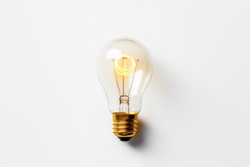 Close-up light bulb on white background