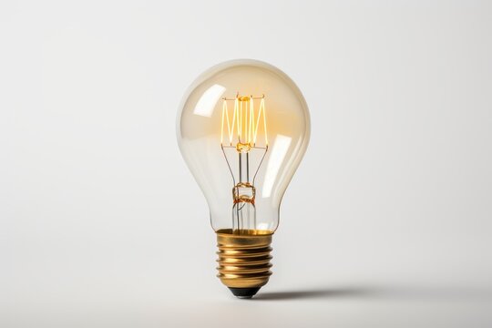 Close-up light bulb on white background