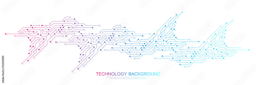 Aufkleber abstract background with technology circuit board texture. modern electronic motherboard texture. en