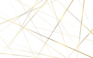 Random golden chaotic lines abstract geometric pattern. Abstract geometric pattern. Vector illustration