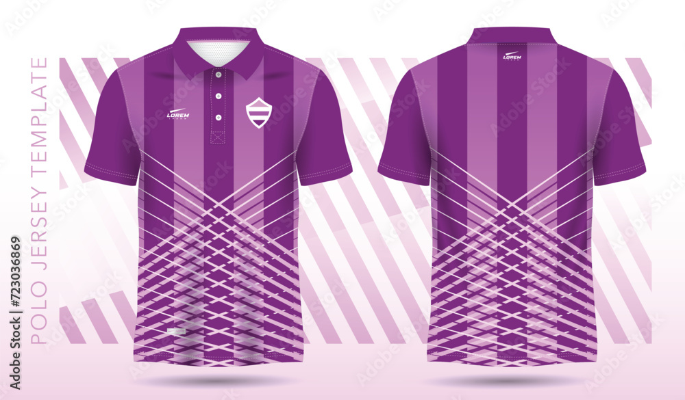 Wall mural abstract purple background pattern for polo jersey sport uniform design - Wall murals
