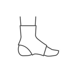 Ankle support line outline icon
