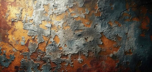 Obraz premium Abstract Rusty Metal Texture with Cracks.