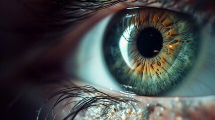 close-up of a female eye
