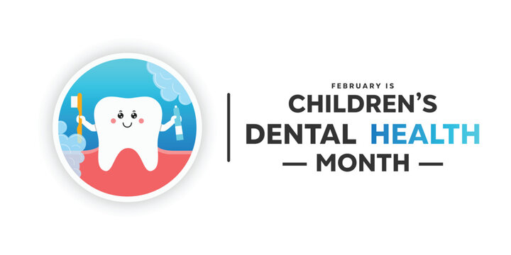 Children's Dental Health Month.Cute cartoon teeth, stestoscopes and more. Cards, posters, banners, medical apps, websites, and hospitals. Health and teeth. Oral health. White Background. - Powered by Adobe