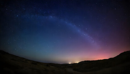 Starry Night Sky: Depict the awe-inspiring vastness of a starry night sky with vibrant colors and twinkling stars.. Ai Generative 