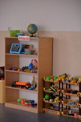 Classroom decorations for small kindergarten children. Elementary school in the Romanian education system