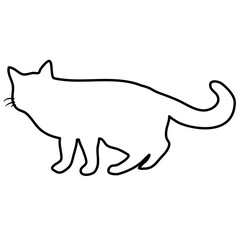 Cat Doodle Lines Style 