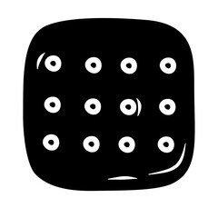 Black Icon Biscuit Vector 