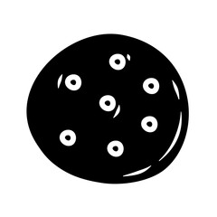 Black Icon Biscuit Vector 