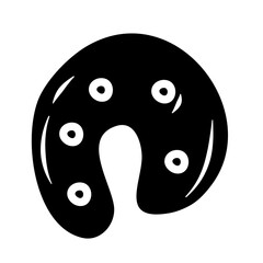 Black Icon Biscuit Vector 