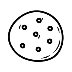 Icon Biscuit Lines Style Doodle Vector 