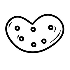 Icon Biscuit Lines Style Doodle Vector 