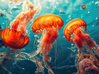 Jellyfish underwater medusa sea life