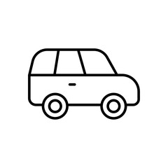 Car outline icons, minimalist vector illustration ,simple transparent graphic element .Isolated on white background