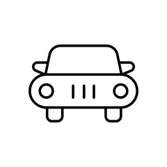 Car outline icons, minimalist vector illustration ,simple transparent graphic element .Isolated on white background