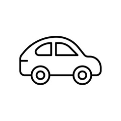 Car outline icons, minimalist vector illustration ,simple transparent graphic element .Isolated on white background