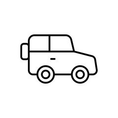 Car outline icons, minimalist vector illustration ,simple transparent graphic element .Isolated on white background