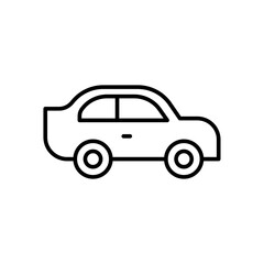 Car outline icons, minimalist vector illustration ,simple transparent graphic element .Isolated on white background