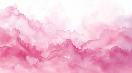 Abstract pink watercolor background with splashes and brush strokes.