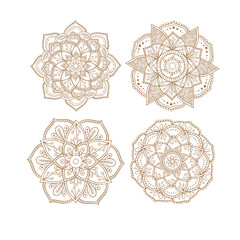 vector set of colorful floral mandalas decorative luxury mandala design elegant colorful mandala background symmetrical colorful pattern, Indian pattern, oriental pattern Simple background with geonet