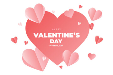 Vector love heart shaped decorative background, Valentine's Day background.