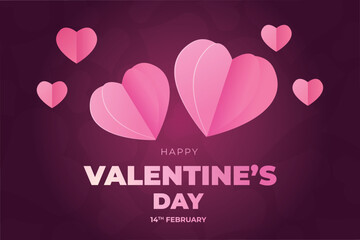 Vector love heart shaped decorative background, Valentine's Day background.