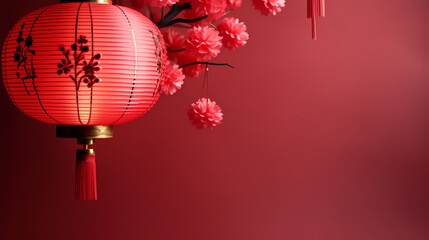 Chinese New Year background, red festive background