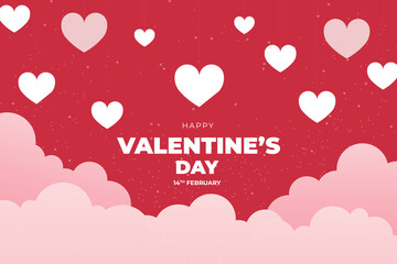 Vector love heart shaped decorative background, Valentine's Day background.