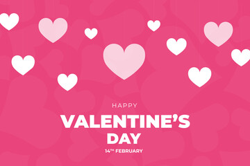 Vector love heart shaped decorative background, Valentine's Day background.