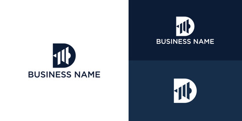 Letter D monogram speaker megaphone logo design.