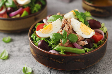 Nicoise salad - traditional French dish	