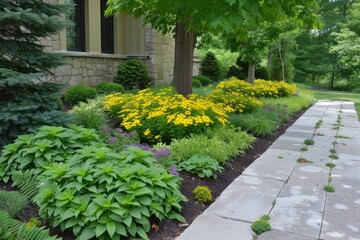 Obraz premium Beautiful landscaped garden