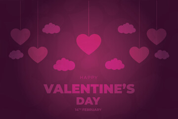 Vector love heart shaped decorative background, Valentine's Day background.