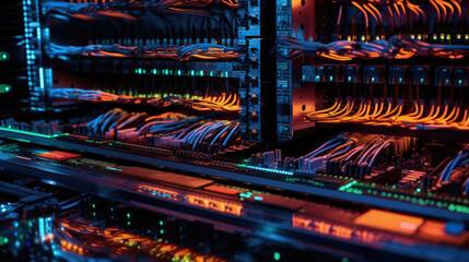 Complex networking cabling in server racks