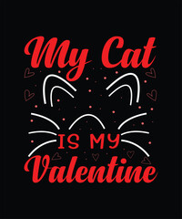 Vector typography happy valentines day t-shirt design, valentine's day illustration