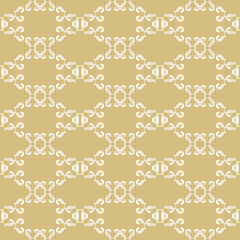 Classic seamless pattern. Damask orient golden and white ornament. Classic vintage background. Orient pattern for fabric, wallpapers and packaging