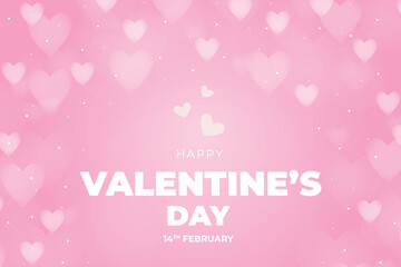Naklejka na ściany i meble Vector love heart shaped decorative background, Valentine's Day background.
