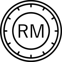 Malaysia Ringgit Coin Icon