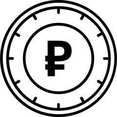 Russia Ruble Coin Icon