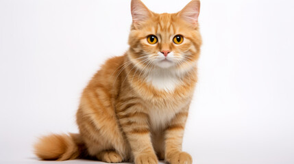Obraz premium Portrait of a orange tabby cat, looking straight into the camera