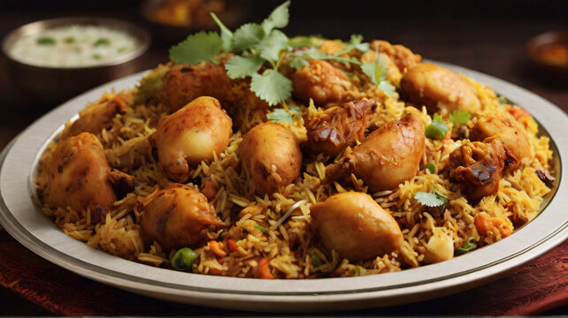 Ramadan Special Chicken Dum Biriyani Generative ai