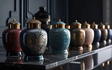 Luxury mockup fragrance packaging with this exquisite collection of dispensers housed in a collectible.