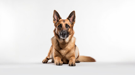 Portrait of a german shepherd, looking straight into the camera