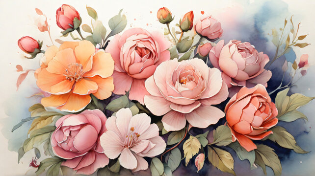 Bouquet of beautiful tulips 