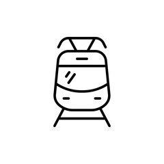 Train outline icons, minimalist vector illustration ,simple transparent graphic element .Isolated on white background