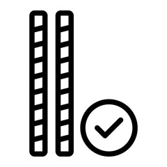 paper straw line icon