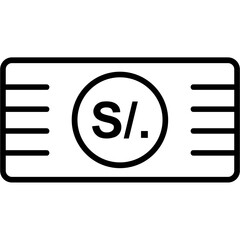 Peru Sol currency Icon