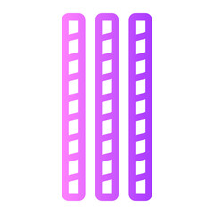 paper straw gradient icon